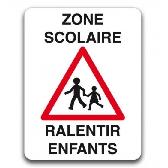 Panneau NLx04 - Zone scolaire ralentir enfants