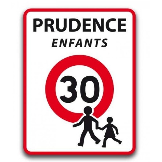 Panneau NLx05 - Prudence enfants 30 km/h