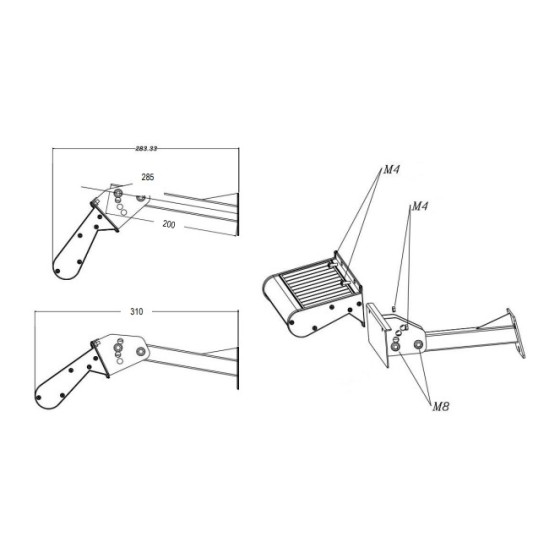 Potence de fixation pour rampe solaire