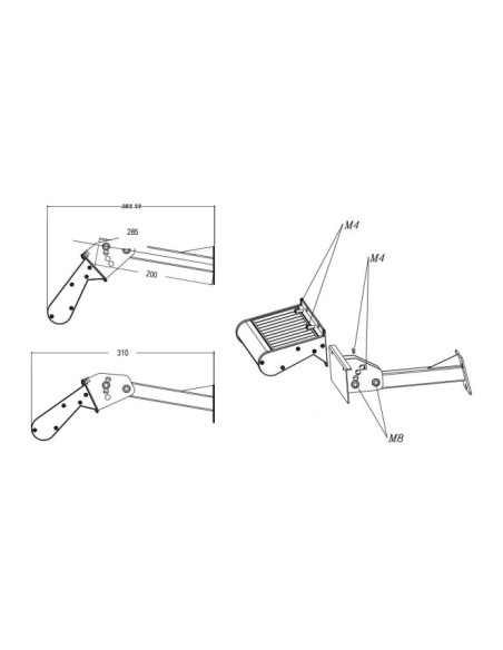 Potence de fixation pour rampe solaire