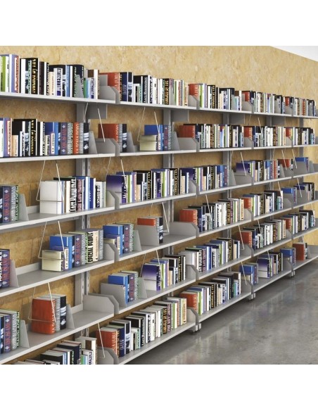 rayonnage de bibliothèque métallique