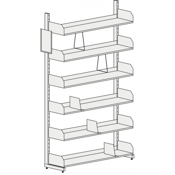 rayonnage de bibliothèque métallique