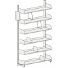 rayonnage de bibliothèque métallique