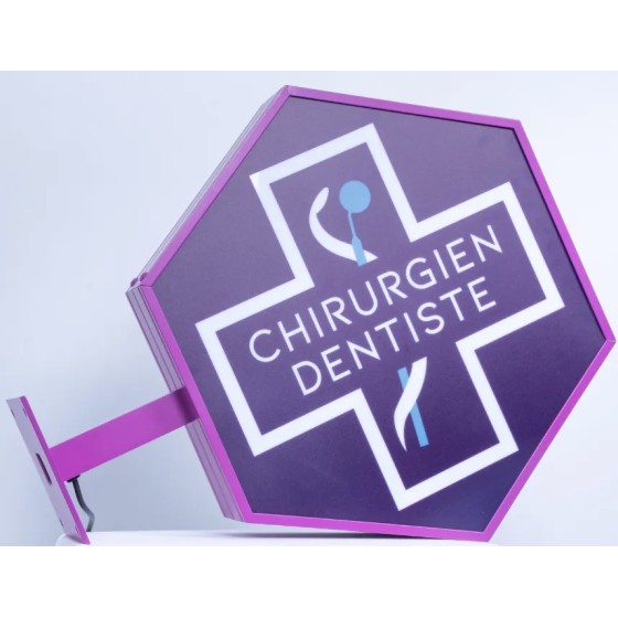 Enseigne Dentiste Double Face | Non Lumineuse ONCD
