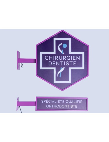 Kit Enseigne Dentiste + Orthodontiste LED | Conforme ONCD