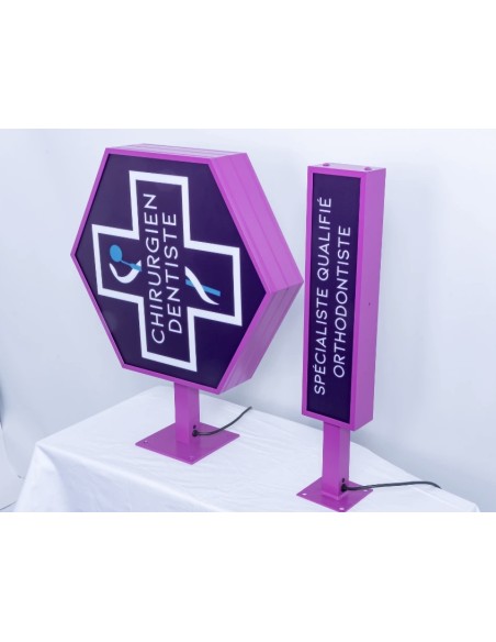 Kit Enseigne Dentiste + Orthodontiste LED | Conforme ONCD