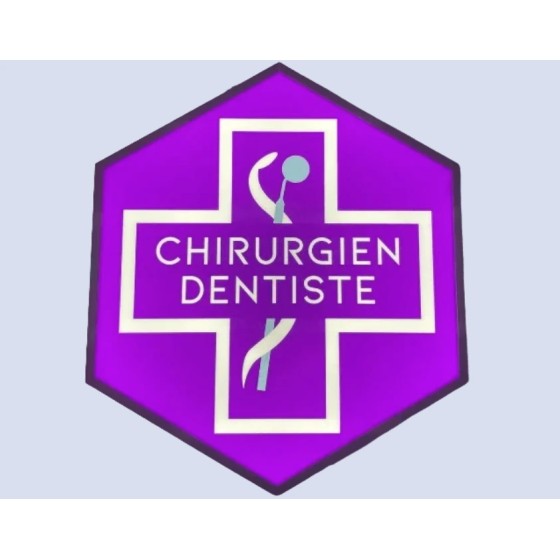 Enseigne Dentiste Lumineuse Simple Face | Conforme ONCD