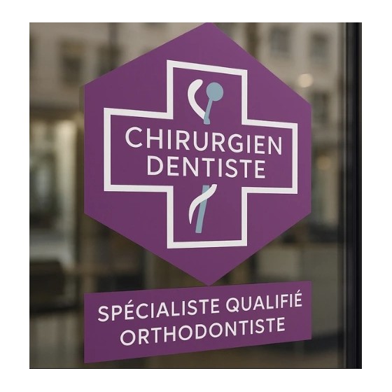 Vitrophanie Orthodontiste | Adhésifs OFFICIELS ONCD