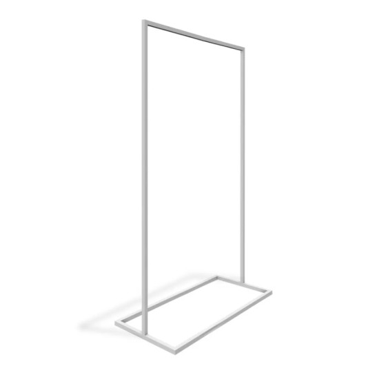 portant blanc métallique stable 90x175