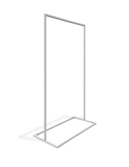 portant blanc métallique stable 90x175