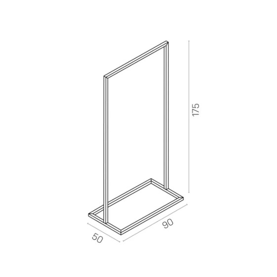 portant blanc métallique stable 90x175
