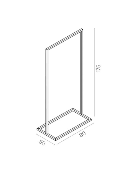 portant blanc métallique stable 90x175