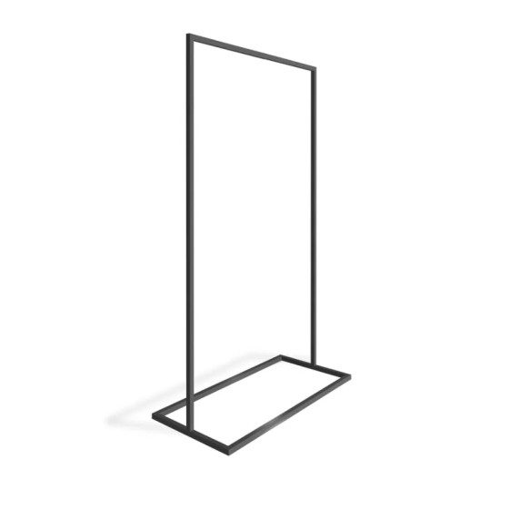 portant noir métallique stable 90x175