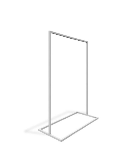 portant blanc métallique stable 90x155