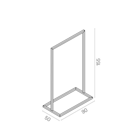 portant blanc métallique stable 120x175