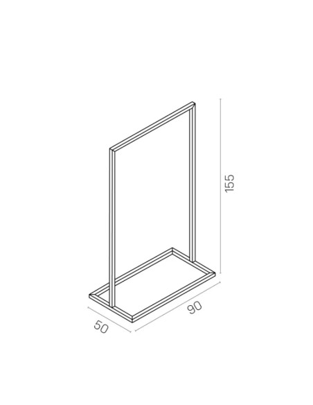 portant blanc métallique stable 120x175