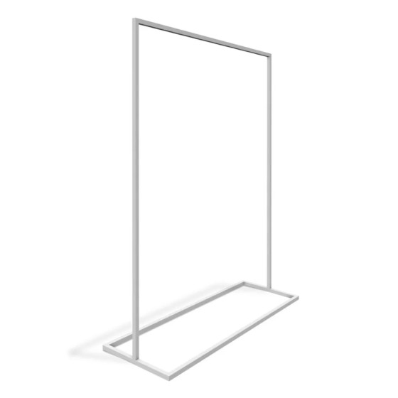 portant blanc métallique stable 120x175