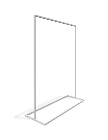 portant blanc métallique stable 120x175