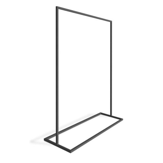 portant noir métallique stable 120x175