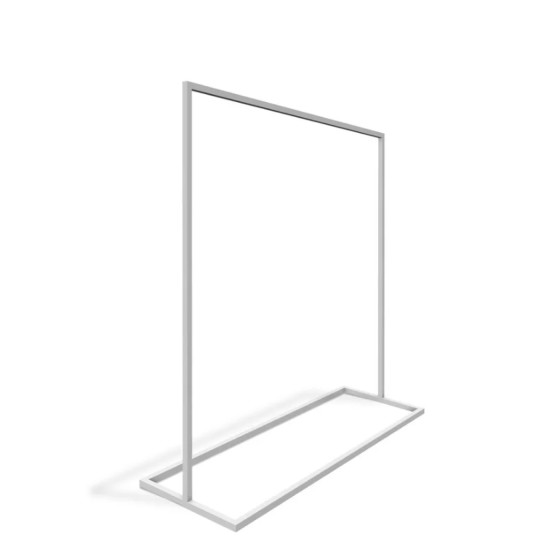 portant blanc métallique stable 120x155