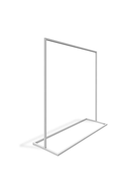 portant blanc métallique stable 120x155