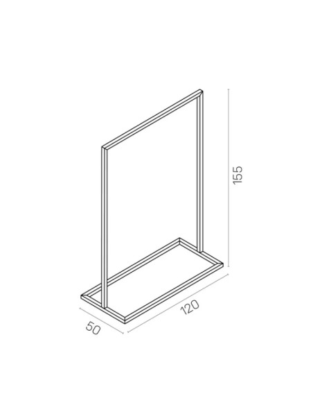 portant blanc métallique stable 120x155