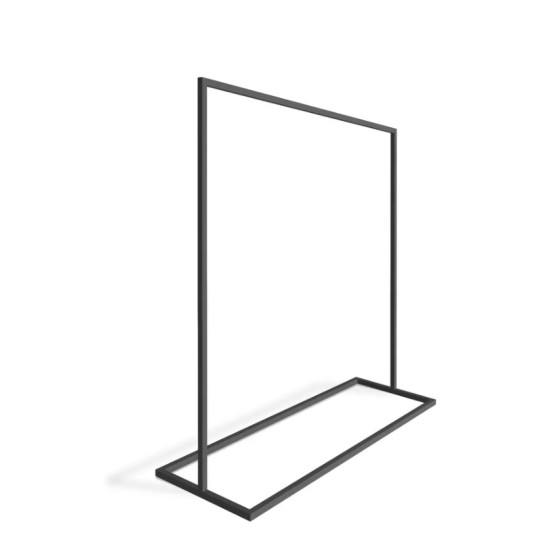 portant noir métallique stable 120x155