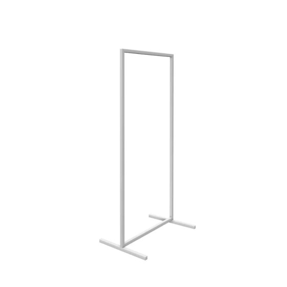 portant blanc métallique  90x175