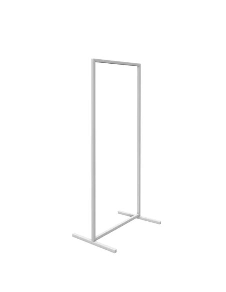 portant blanc métallique  90x175