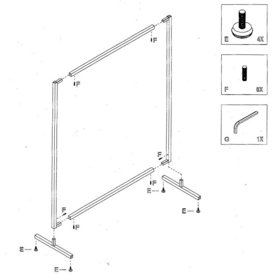 Portant blanc 90x155 cm