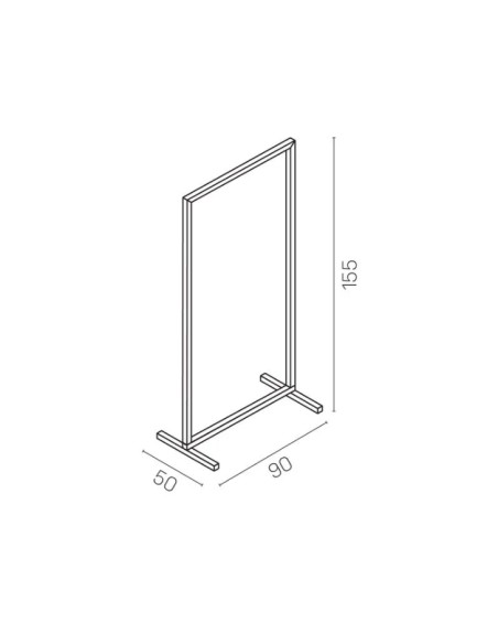 Portant noir 90x155 cm