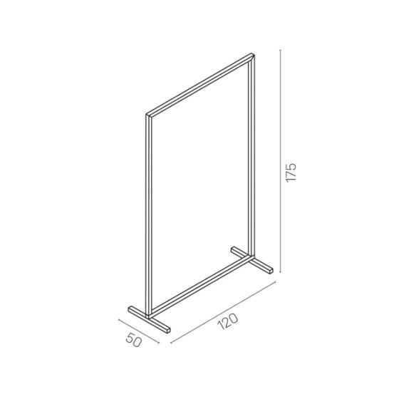 Portant blanc 120x175 cm