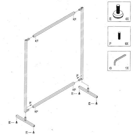 Portant blanc 120x175 cm