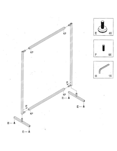Portant blanc 120x175 cm