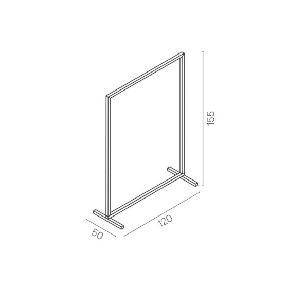 Portant noir 120x155 cm