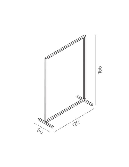 Portant noir 120x155 cm