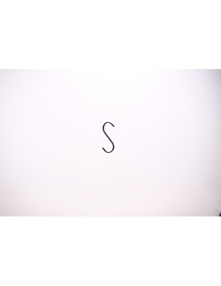 Crochet S forme plat coloris noir 11cm - par 30