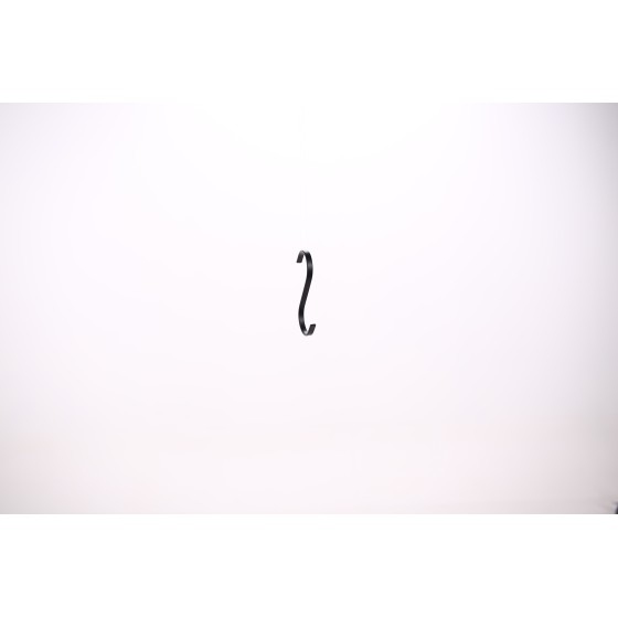 Crochet S forme plat coloris noir 11cm - par 30