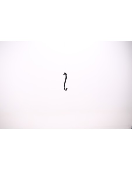 Crochet S forme plat coloris noir 11cm - par 30