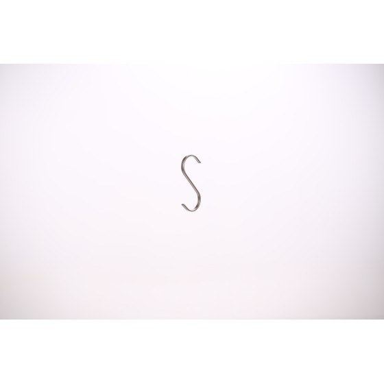 Crochet S plat en nickel - par 30