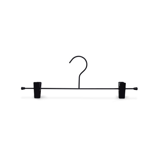 Cintre avec deux pinces 2 clips noirs