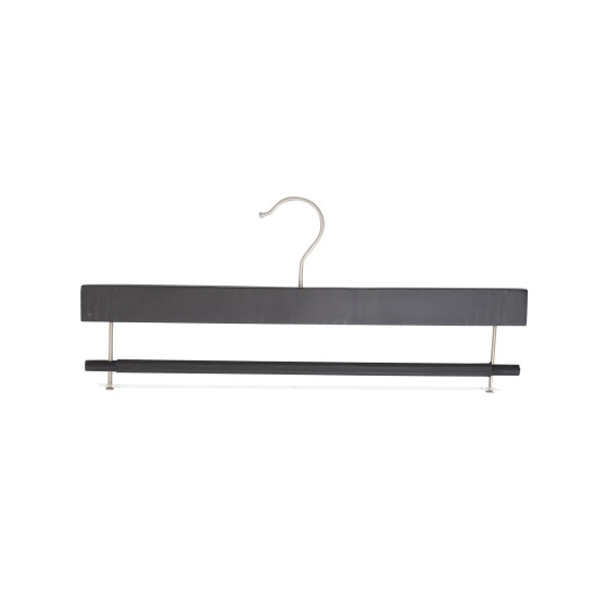 Cintre à barre antiglisse, bois de lotus noir, 35 cm