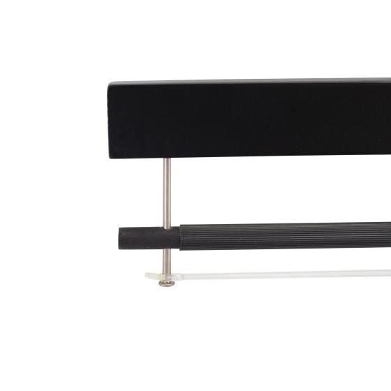 Cintre à barre antiglisse, bois de lotus noir, 35 cm