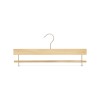 Cintre à barre antiglisse, bois de lotus  vernis finition mat, 35 cm