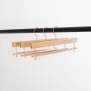 Cintre à barre antiglisse, bois de lotus  vernis finition mat, 35 cm