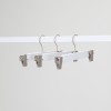 cintre bois de lotus blanc 28 cm avec 2 crochets finition mat