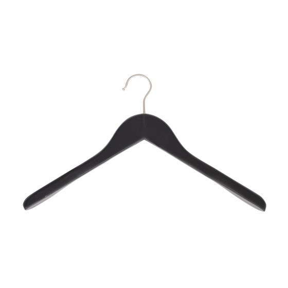 Cintre noir pour vestes, bois de lotus, 41 cm