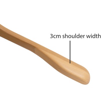 Cintre en bois pour vestes, bois de lotus, 41 cm, crochet mat 2