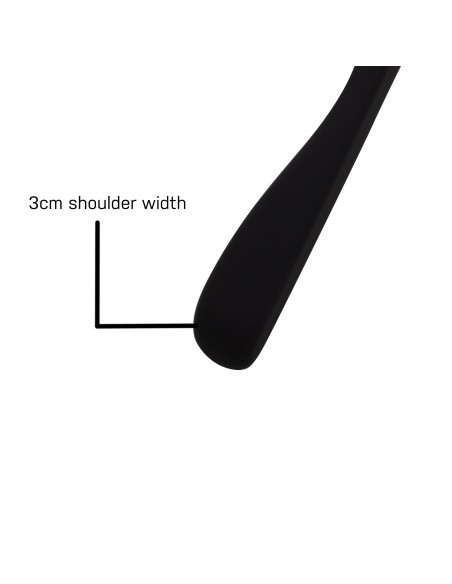 Cintre en soft touch noir pour vestes bois de lotus, 41 cm, crochet no