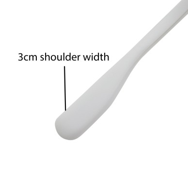 Cintre blanc pour vestes, bois de lotus, 41 cm, crochet mat 2